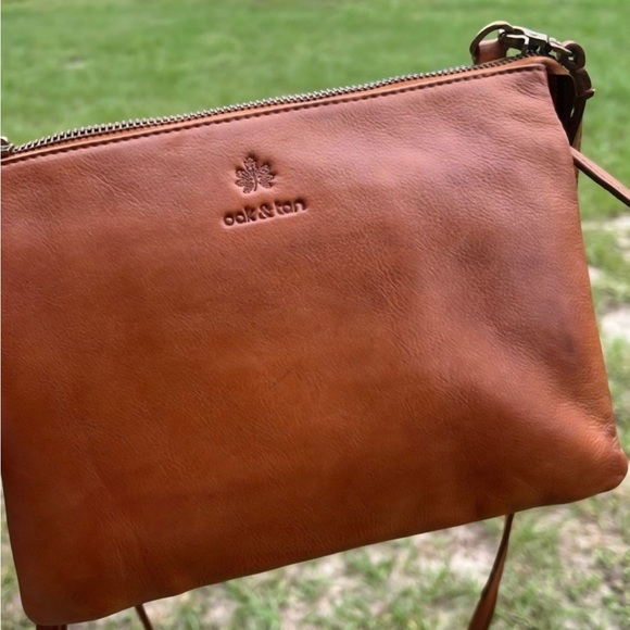 Handbags - Oak & Tan Leather Crossbody Bag New